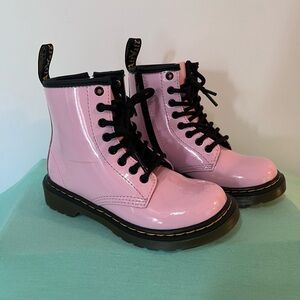 Dr Martens Boots Toddler Size 12
Pink Leather Patent Lace Up Girls